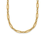 14K Yellow Gold Polished Fancy Link Necklace (17 inches)